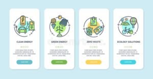 app smartphone con simbolo energia verde