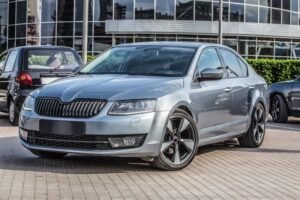 auto aziendale parcheggiata con sfondo urbano