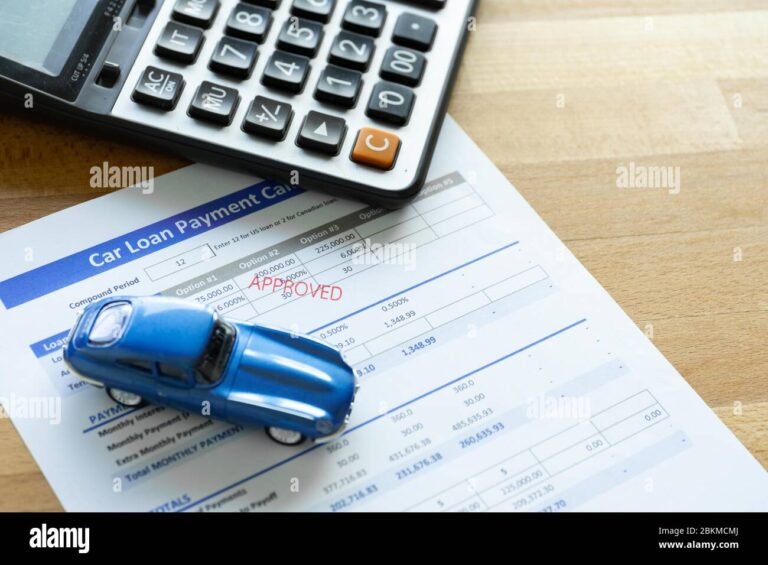 auto con calcolatrice e moduli finanziari