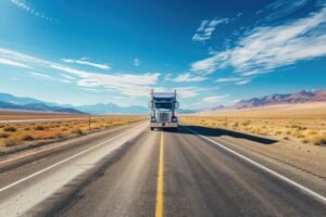 Quali Vantaggi Offre Un’Assicurazione Mensile Per Autocarro 33 autocarro in viaggio con cielo sereno