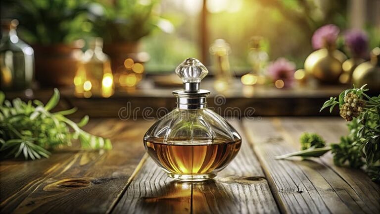 bottiglie di profumo eleganti su tavolo interni
