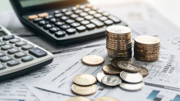 Come Calcolare il Tasso di Interesse Partendo dalla Rata Mensile 13 calcolatrice con documenti finanziari e monete