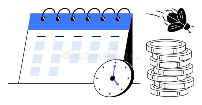 Quando Scade Il Termine Per Pagare I Bolli Su Fatture Elettroniche 35 calendario con scadenza evidenziata e monete