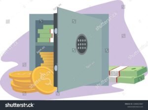 Cos’è un Conto Deposito presso la Banca di Credito Cooperativo 7 cassaforte con monete e banconote doro