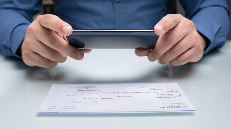 cliente che effettua deposito digitale su banca online