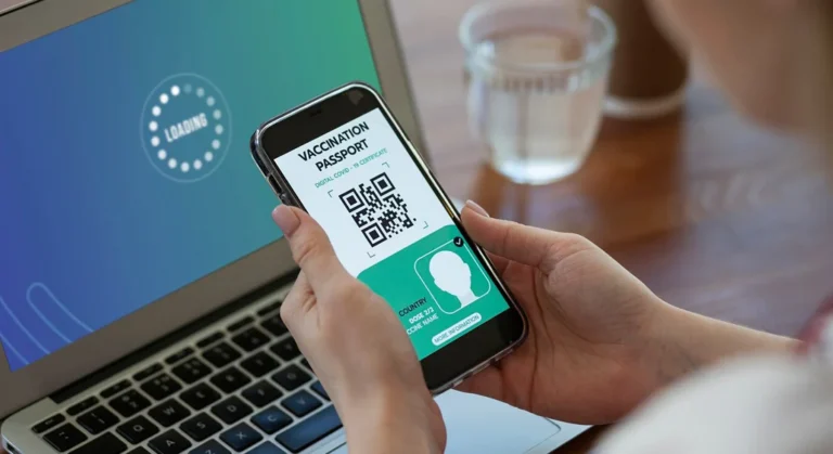computer con fattura elettronica e codice qr