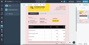 fattura con evidenziato il pie di lista