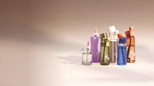 flaconi air up colorati con acqua aromatizzata