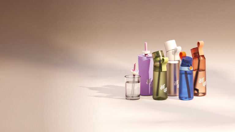 Quanto Costa un Air Up e Quali Sono le Opzioni Disponibili 9 flaconi air up colorati con acqua aromatizzata