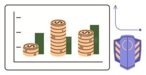 grafico crescita investimenti sicuri con monete