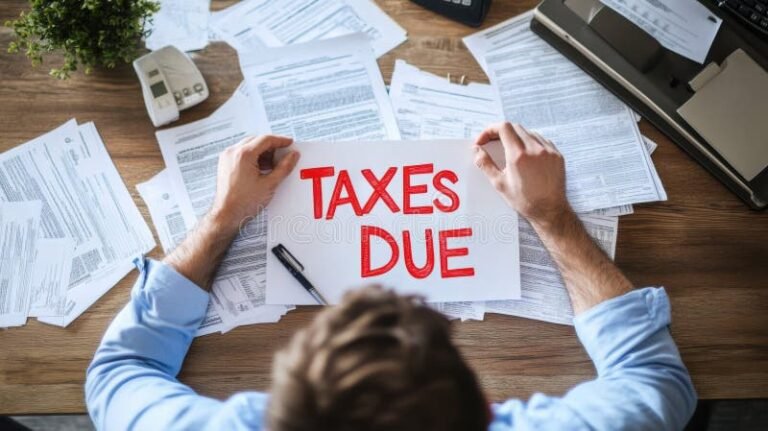 imprenditore che firma documenti fiscali