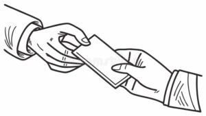 mani che passano chiavi o denaro insieme