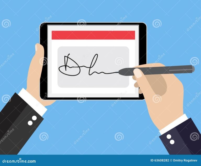 Come Si Appone Correttamente La Firma Digitale Su Documenti Elettronici 8 mano che firma digitalmente su tablet