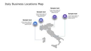 mappa dellitalia con icone di attivita commerciali