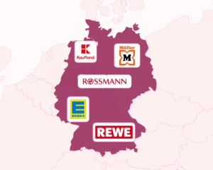 mappa italia con icone di negozi e borracce air up