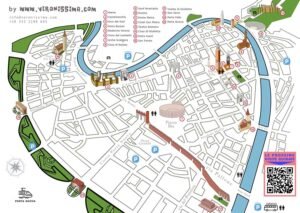 mappa semplice di verona con negozio evidenziato