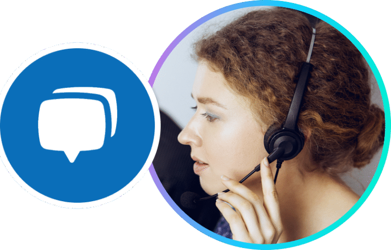 operatore assistenza clienti con cuffie microfono