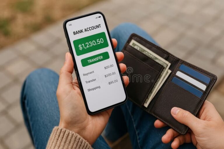 persona che consulta saldo conto su smartphone