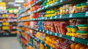Come Ottenere La Licenza Per Vendere Prodotti Alimentari Confezionati 39 scaffali con prodotti alimentari confezionati colorati