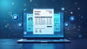 Come emettere una fattura elettronica tramite l'Agenzia delle Entrate 15 schermata computer con fattura elettronica digitale