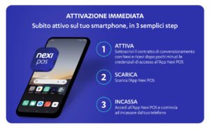smartphone con app nexi mobile pos attiva