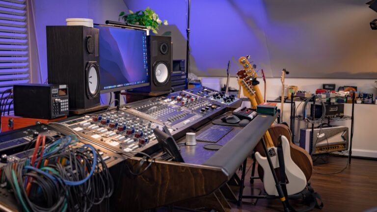 Come Allestire Uno Studio Di Registrazione A Casa In Modo Efficace 2 studio di registrazione domestico con microfono e mixer