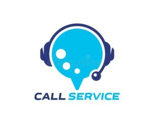 telefono con cuffie e logo assistenza clienti