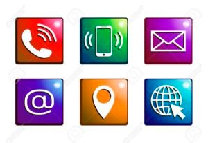 telefono con icone di assistenza clienti colorate