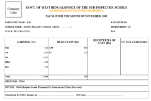 una busta paga dettagliata con evidenziazioni colorate