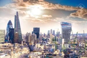 veduta aerea del moderno quartiere di londra